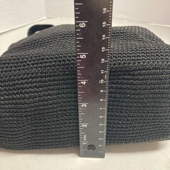 THE SAK Crossbody Crochet Shoulder Bag Black 9X4X9.5‎ - Picture 5 of 9